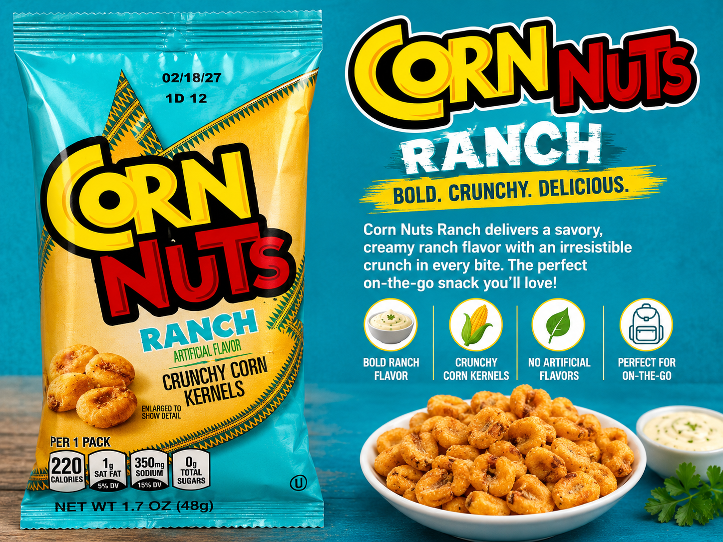 Corn Nuts Ranch Crunchy Corn Kernels – 1.7 oz