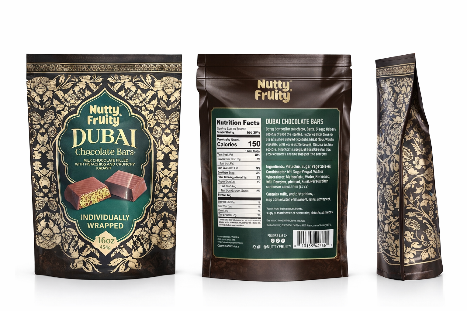 Nutty Fruity Dubai Chocolate Bar